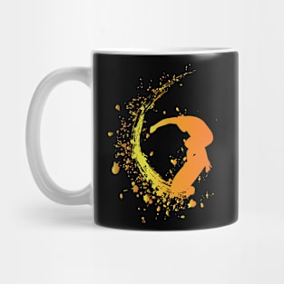 Golden Sunset Surfer Mug